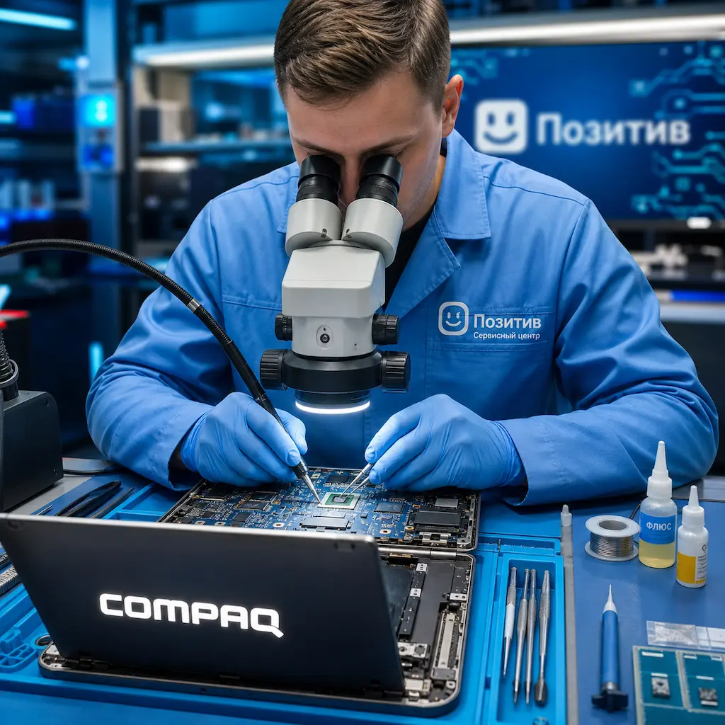 Замена видеокарты ноутбука Compaq в Колтушах
