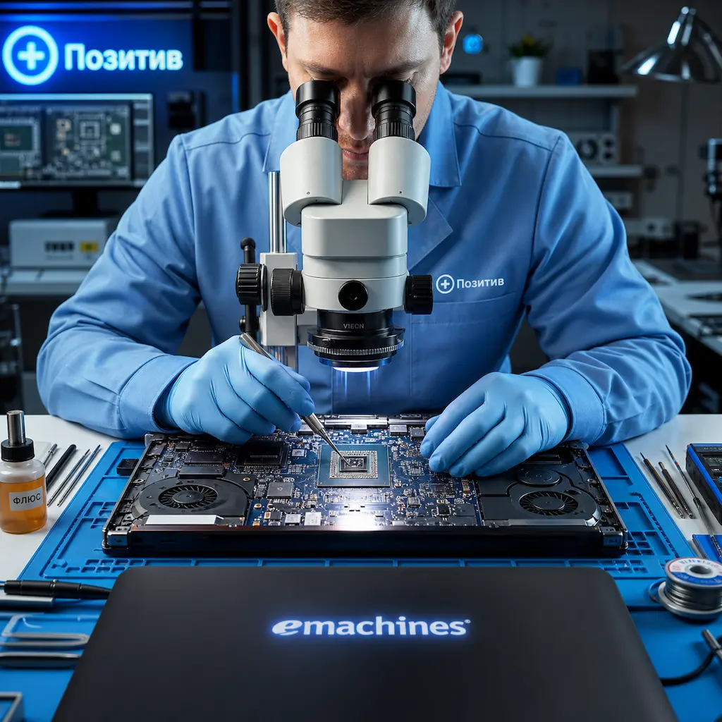 Замена видеокарты ноутбука Emachines в Колтушах