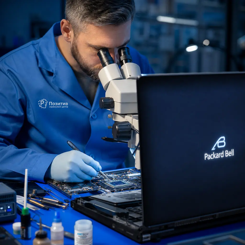 Замена видеокарты ноутбука Packard Bell в Колтушах