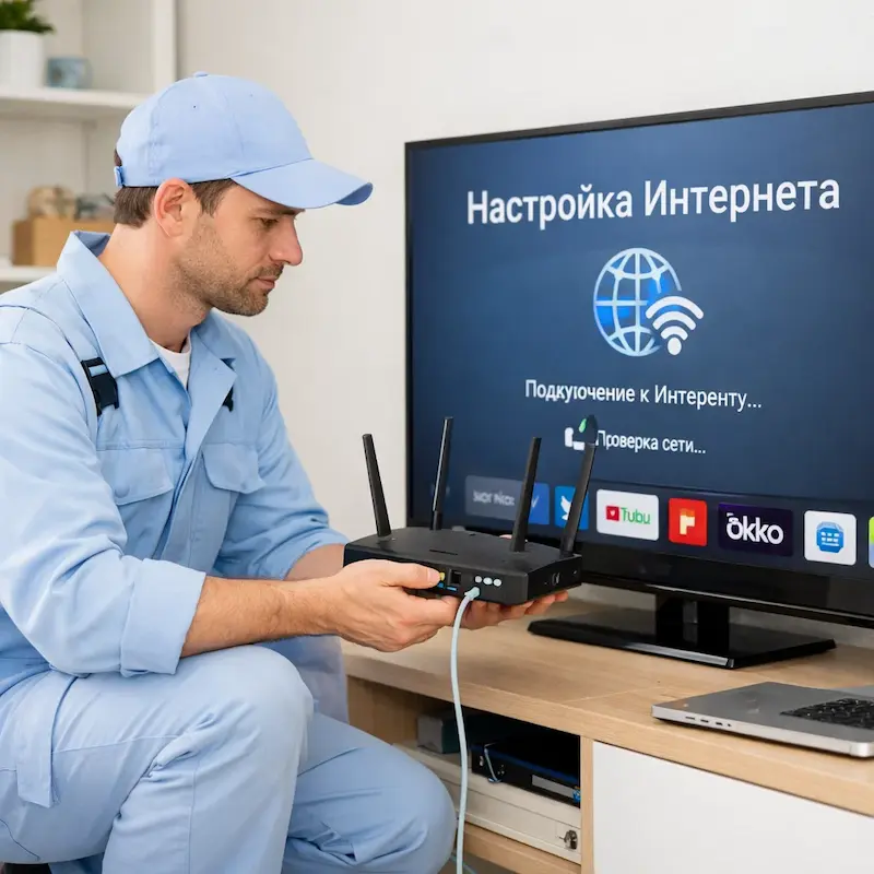 Настройка интернета на телевизоре в Колтушах