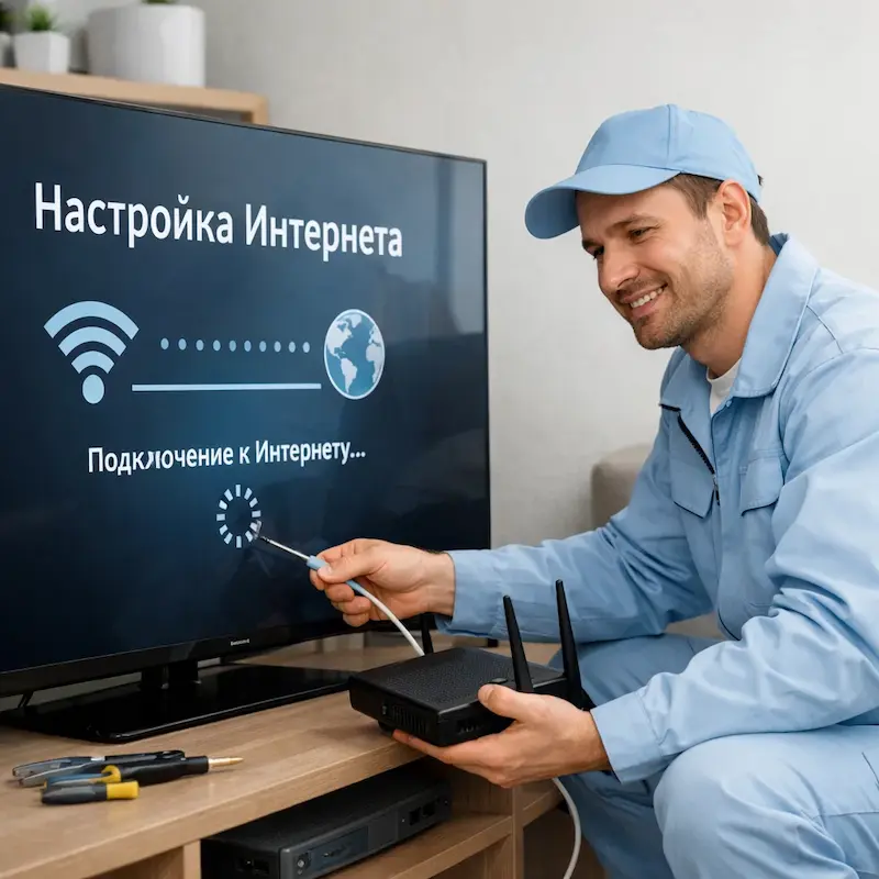 Настройка интернета на ТВ в Колтушах