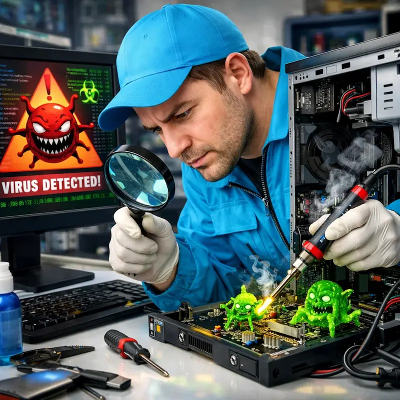 Вылечить компьютерный вирус в Колтушах