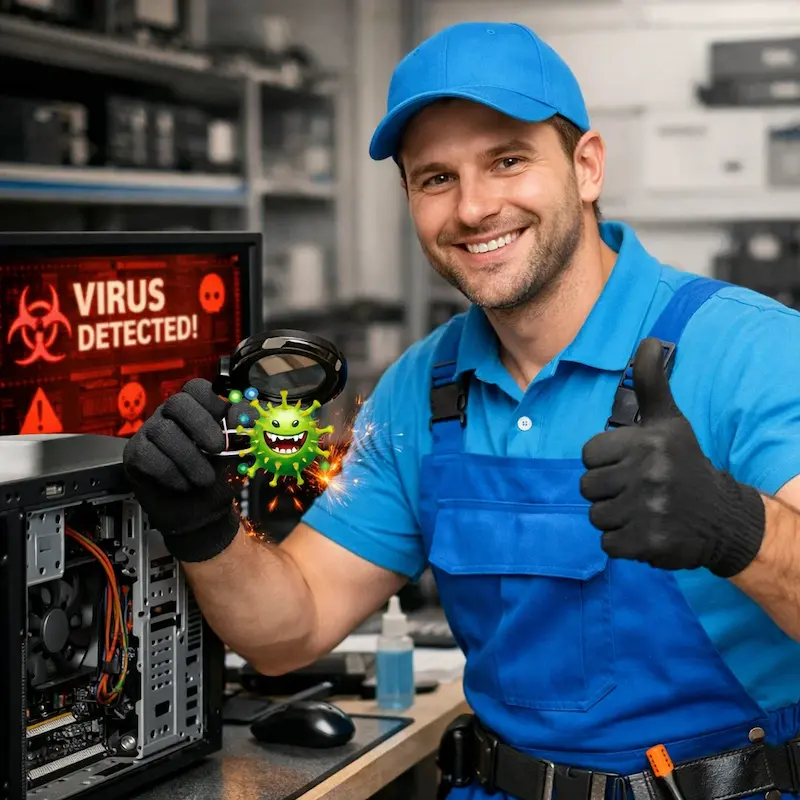 Удаление вирусов с компьютера в Колтушах