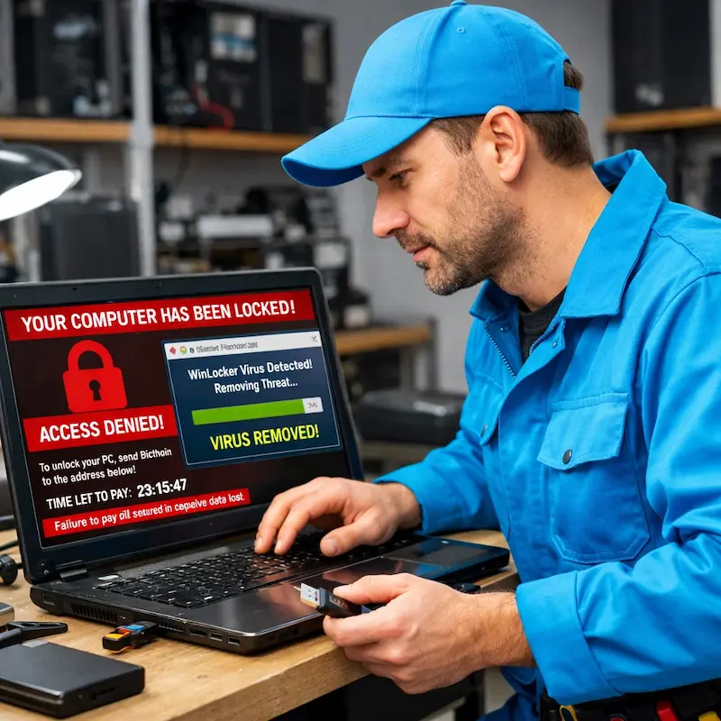 Поможем разблокировать компьютер и ноутбук в Колтушах